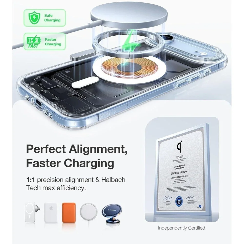 TORRAS Stronger Magnetic Clear for iPhone 17 Air Case, Anti Yellowing, Magsafe